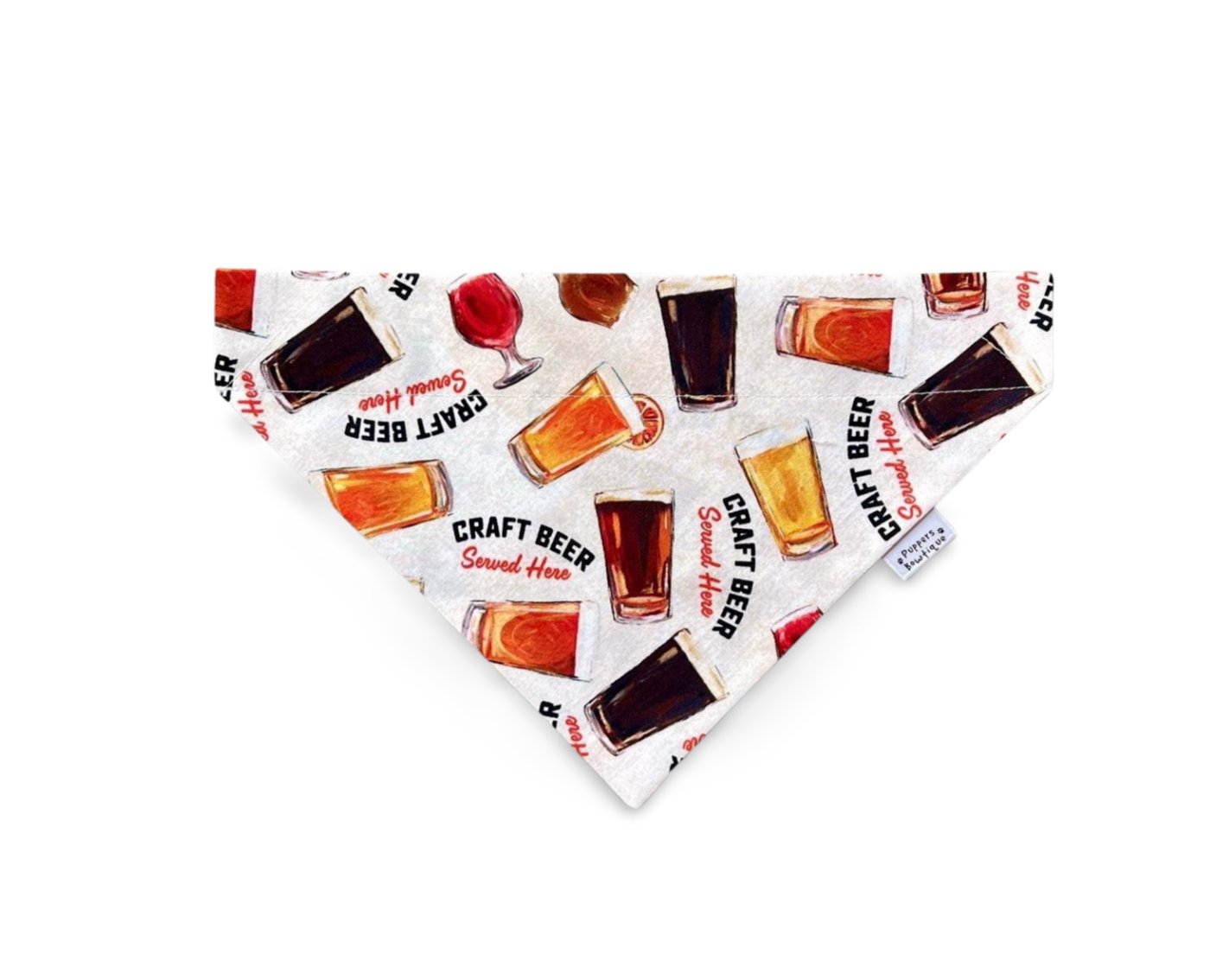 Over the Collar Craft Beer Dog Bandana - Puppers Bowtique