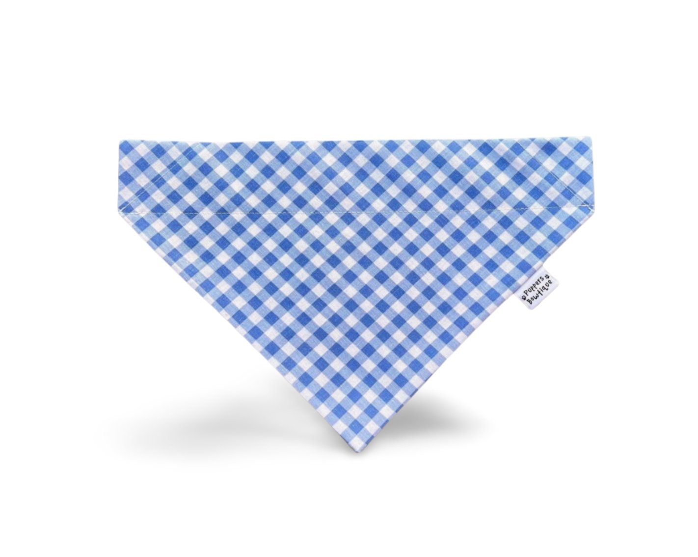 Over the Collar Easter Blue Check Dog Bandana - Puppers Bowtique