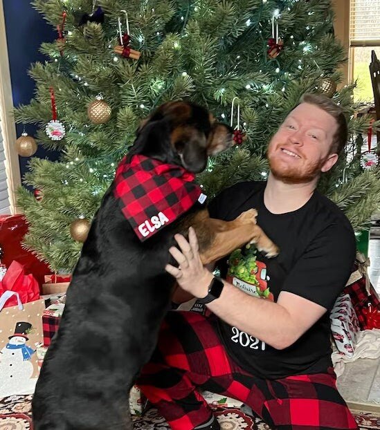 Over the Collar Flannel Red Buffalo Plaid Dog Bandana - Puppers Bowtique