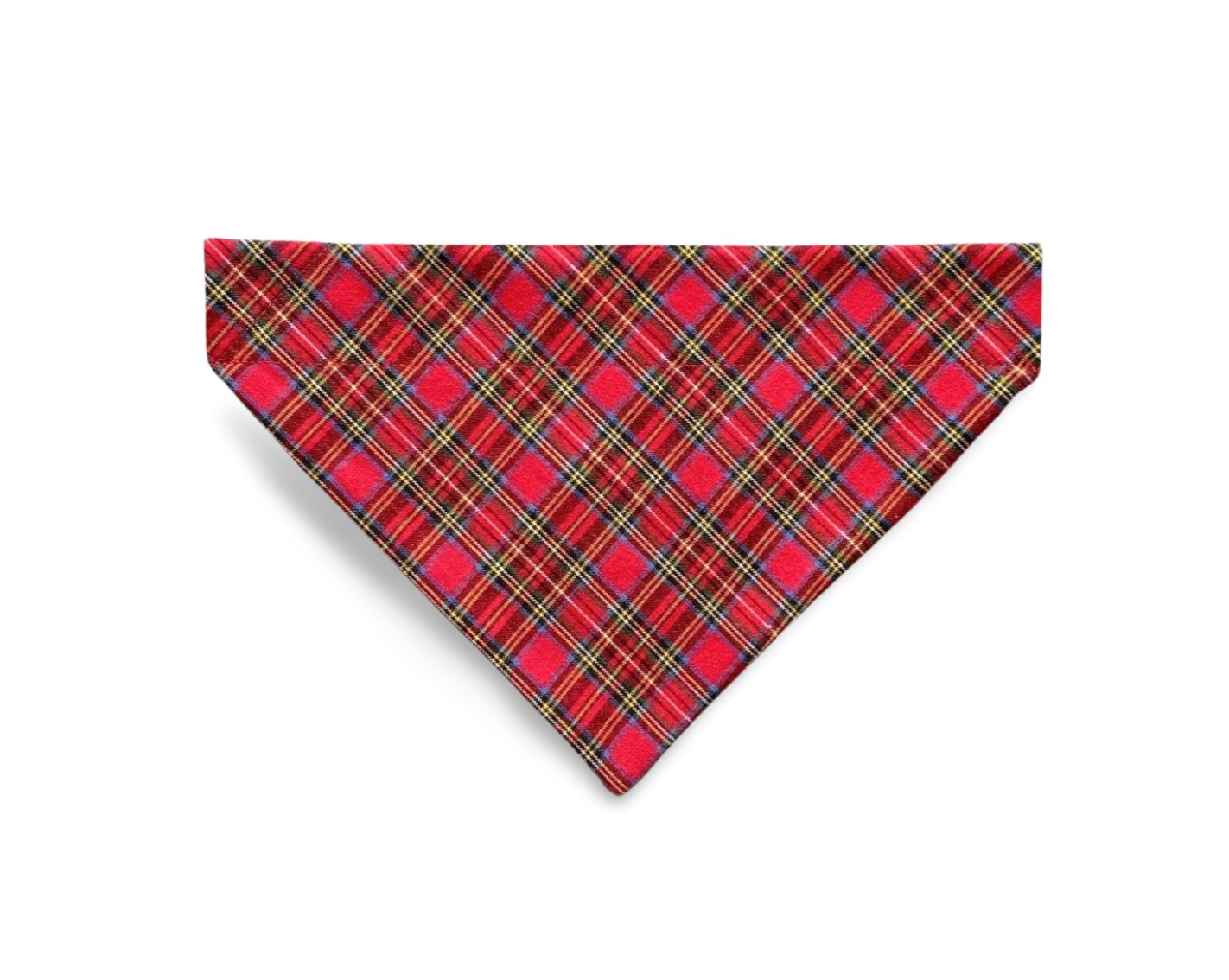 Over the Collar Red & Green Tartan Dog Bandana - Puppers Bowtique