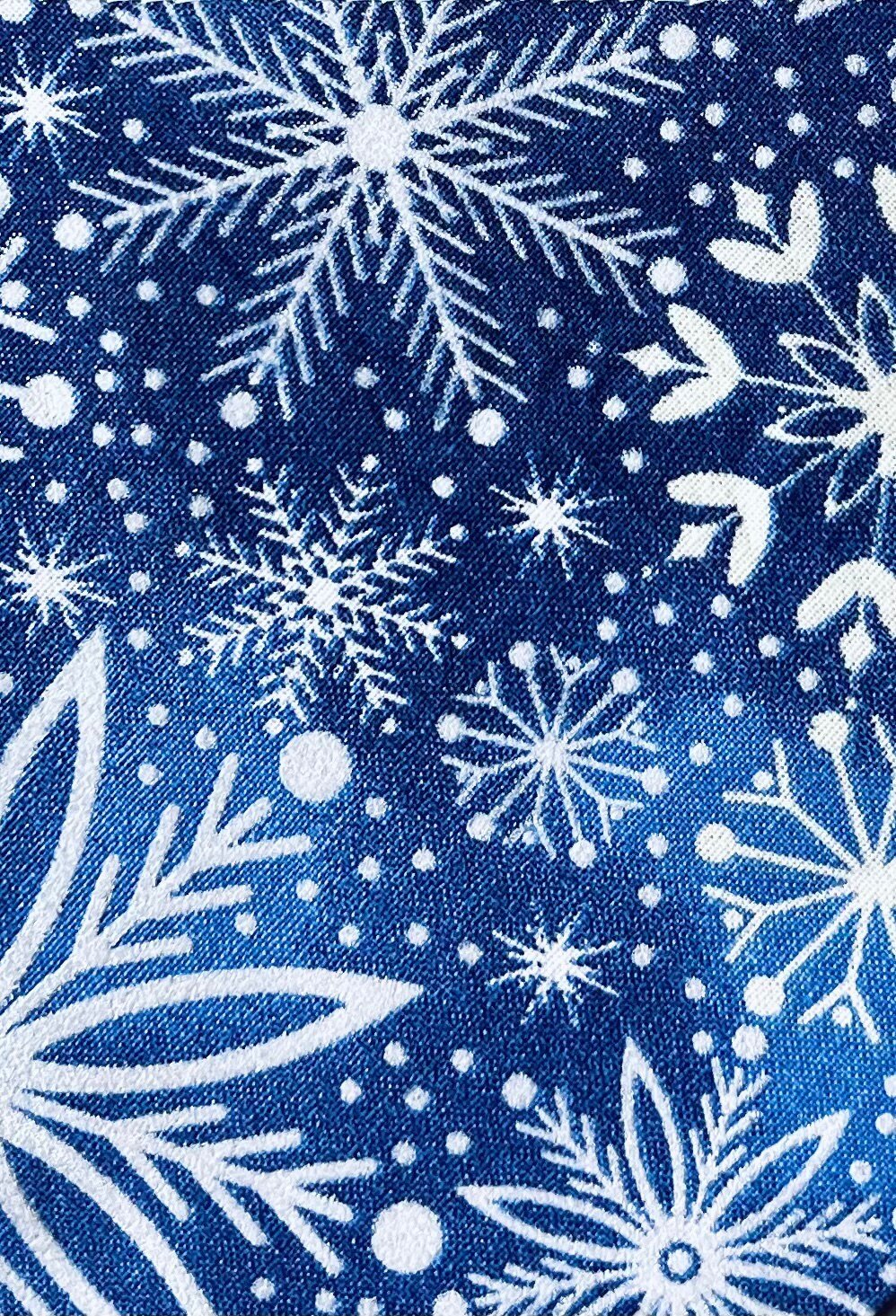 Over the Collar Silver Snowflakes Dog Bandana - Puppers Bowtique
