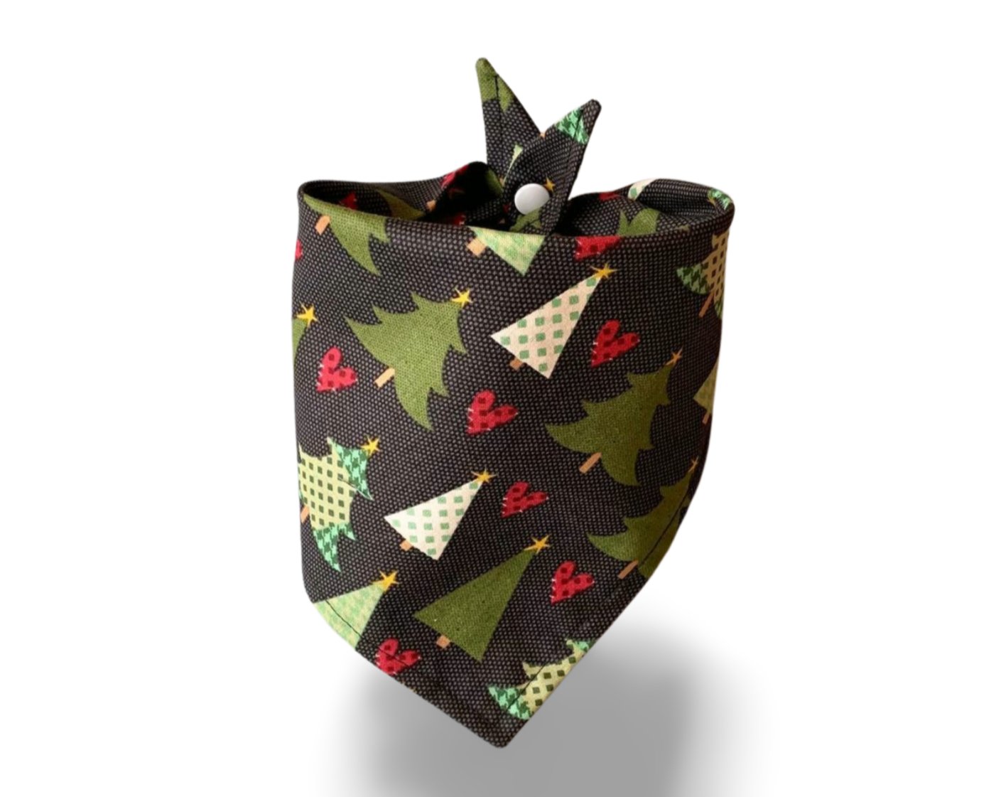 Snap On Christmas Trees Dog Bandana - Puppers Bowtique