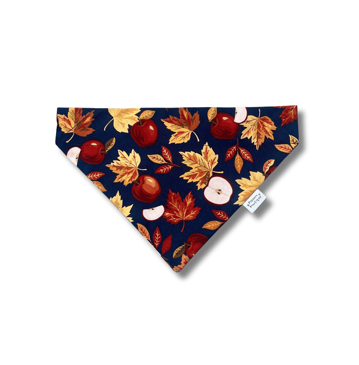Over the Collar Fall Apples & Leaves Dog Bandana - Puppers Bowtique