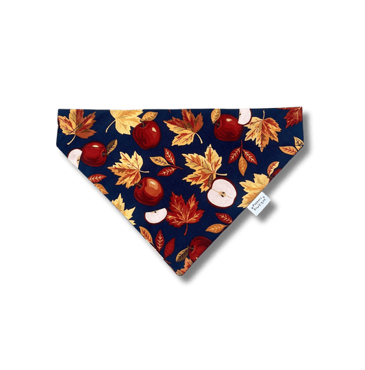 Over the Collar Fall Apples & Leaves Dog Bandana - Puppers Bowtique