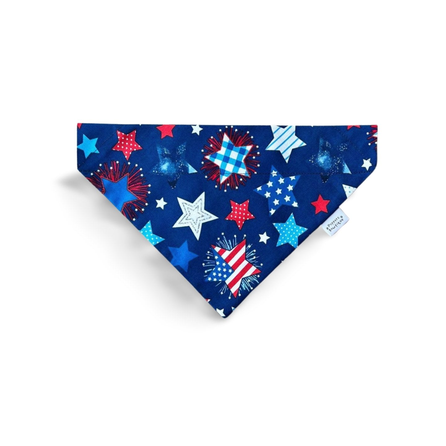 Over the Collar Patterned Stars Dog Bandana - Puppers Bowtique