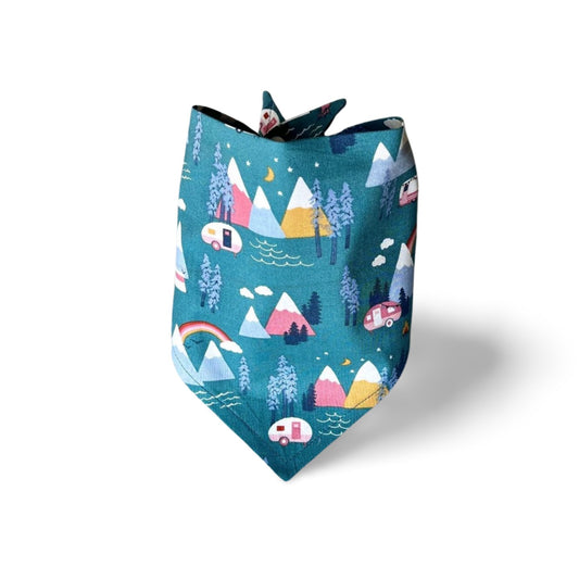 Snap On Camping in the Wilderness Dog Bandana - Puppers Bowtique
