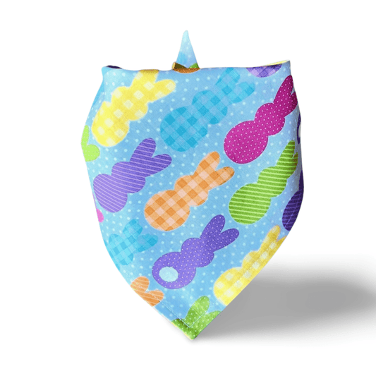 Snap on Easter Colorful Bunnies Dog Bandana - Puppers Bowtique