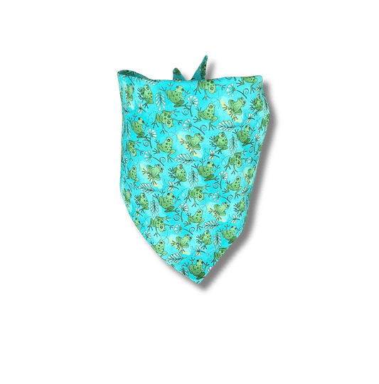 Snap On Frogs Dog Bandana - Puppers Bowtique
