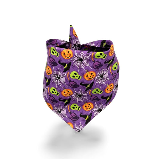 Snap On Halloween Creepy Things Dog Bandana - Puppers Bowtique