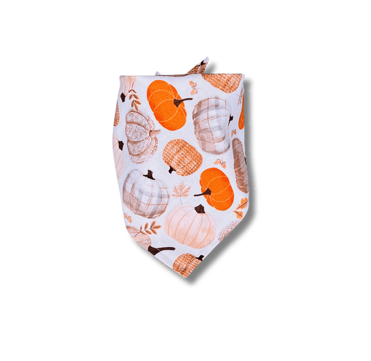 Snap On Tossed Pumpkins Dog Bandana - Puppers Bowtique