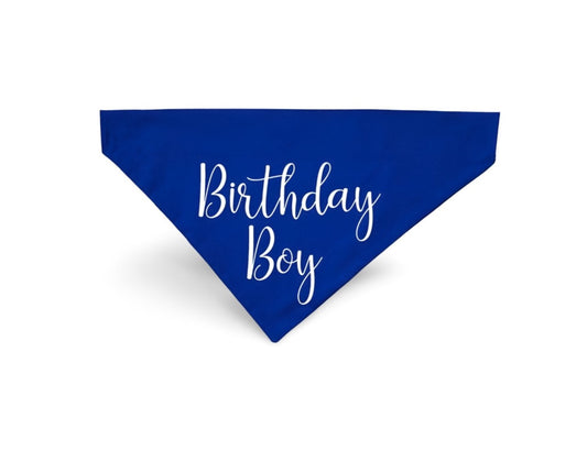 Birthday Boy Dog Bandana, Over the Collar Dog Bandana, Custom Dog Bandana, Happy Birthday Dog Bandana - Puppers Bowtique