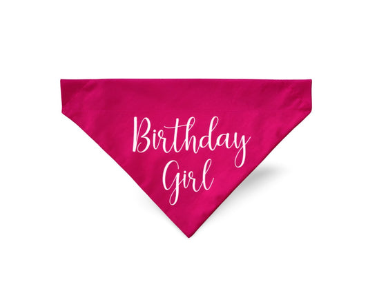Over the Collar Birthday Girl Dog Bandana - Puppers Bowtique