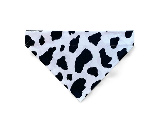 Over the Collar Cow Dog Bandana - Puppers Bowtique