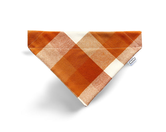 Over the Collar Fall Pumpkin Pie Dog Bandana - Puppers Bowtique