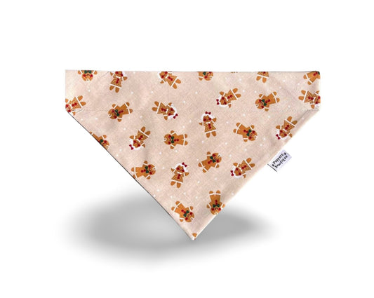 Over the Collar Gingerbread Man & Woman Dog Bandana - Puppers Bowtique