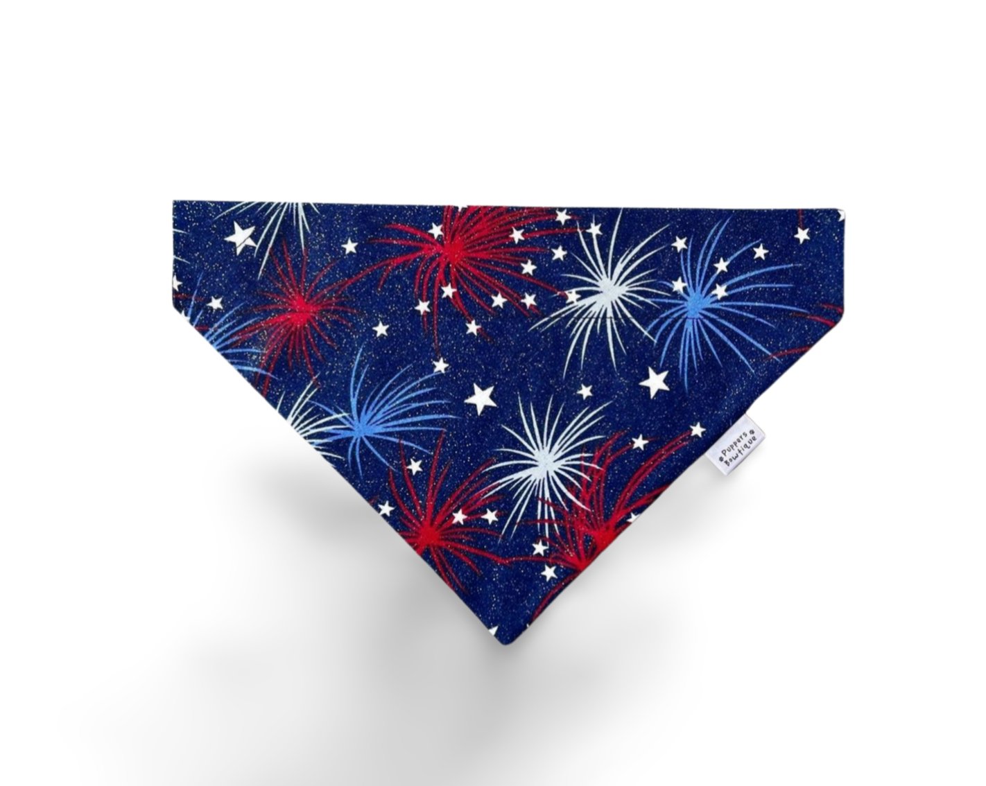 Over the Collar Glitter Fireworks Dog Bandana - Puppers Bowtique