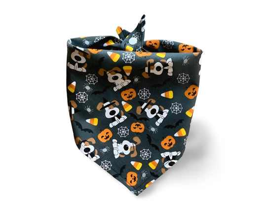 Snap On Vampire & Frankenstein Halloween Dog Bandana - Puppers Bowtique