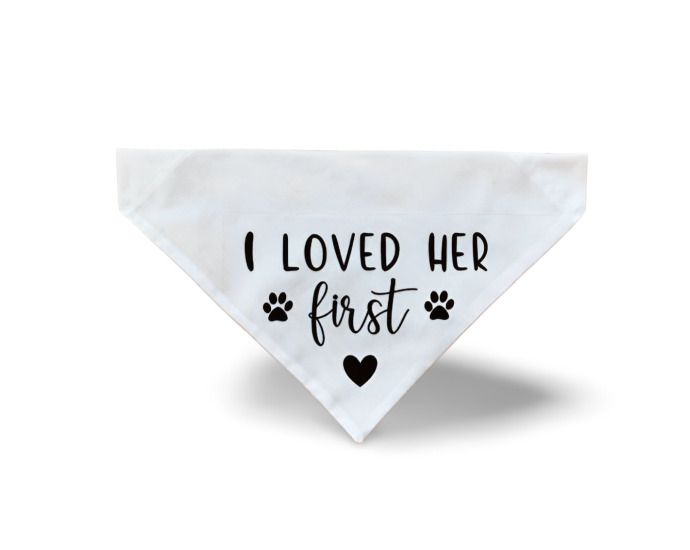 Over the Collar "I Loved Her First" Dog Bandana - Puppers Bowtique