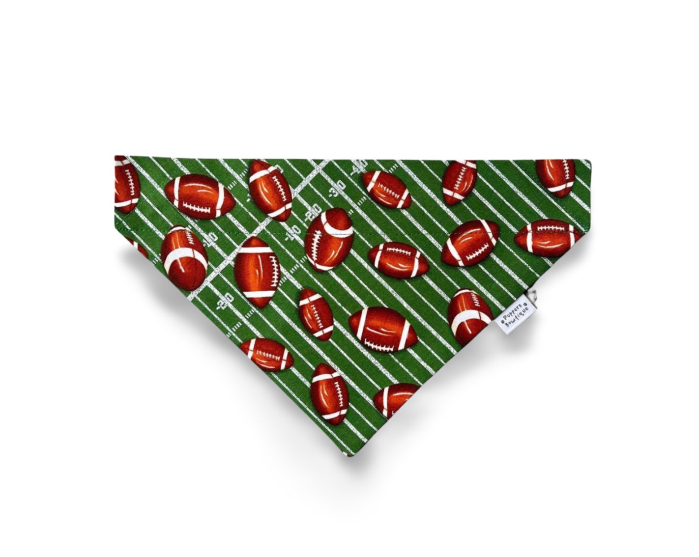 Over the Collar Fall Football Dog Bandana - Puppers Bowtique
