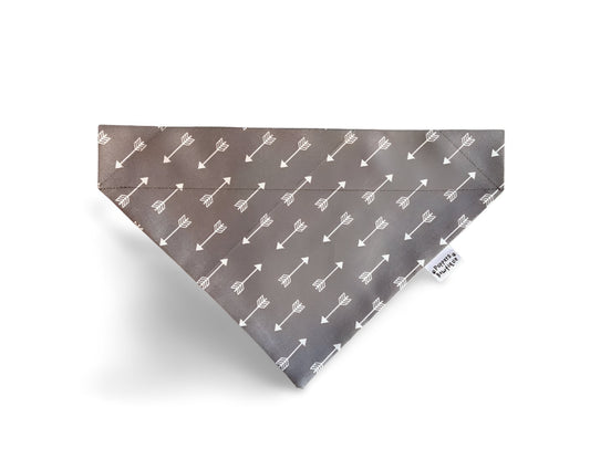 Over the Collar Grey Arrows Dog Bandana - Puppers Bowtique