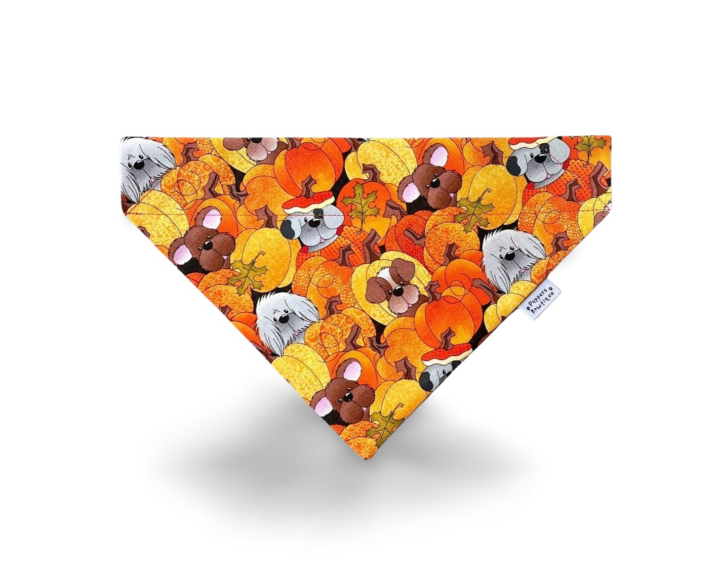 Over the Collar Halloween Pumpkin Pups Dog Bandana - Puppers Bowtique