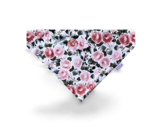 Over the Collar Paris Rose Dog Bandana - Puppers Bowtique