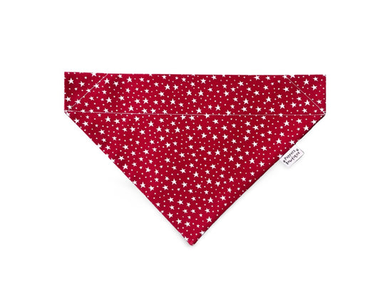 Over the Collar Red & White Stars Dog Bandana - Puppers Bowtique