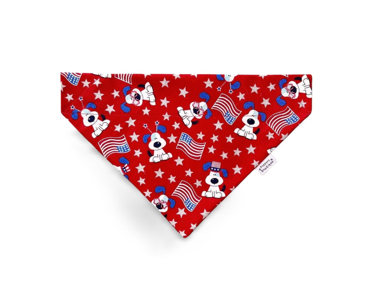 Over the Collar Patriotic Pups Dog Bandana - Puppers Bowtique