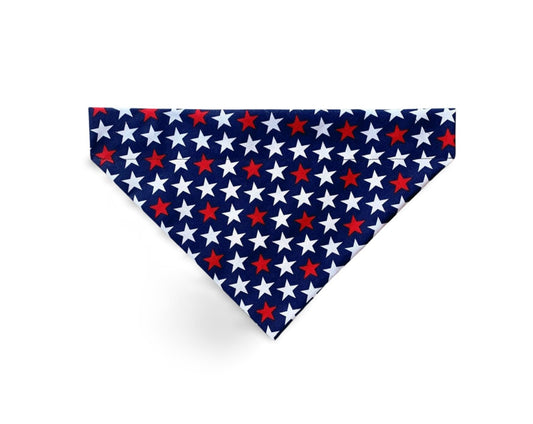 Over the Collar Patriotic Stars Dog Bandana - Puppers Bowtique