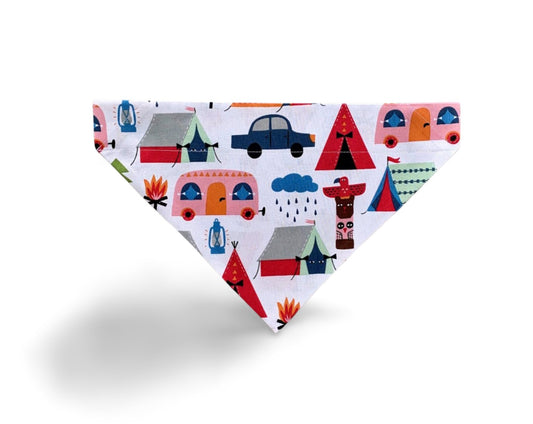 Over the collar Camping Dog Bandana - Puppers Bowtique