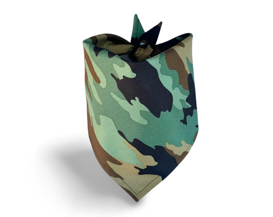 Snap On Camouflage Dog Bandana - Puppers Bowtique