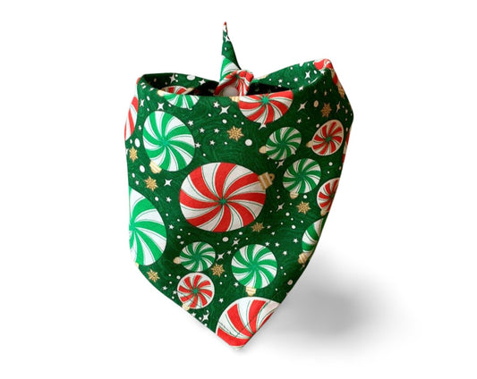 Snap On Christmas Ornaments Dog Bandana - Puppers Bowtique