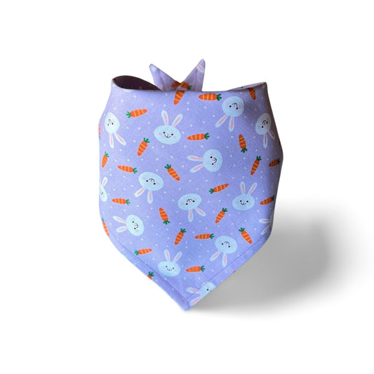 Snap on Easter Bunnies & Carrots Dog Bandana - Puppers Bowtique