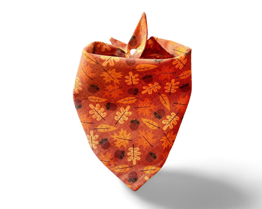 Snap On Fall Leaves Dog Bandana - Puppers Bowtique