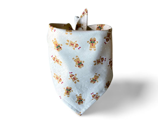 Snap On Gingerbread Men & Women Dog Bandana - Puppers Bowtique