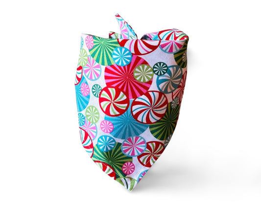 Snap On Grandma's Christmas Candy Dog Bandana - Puppers Bowtique