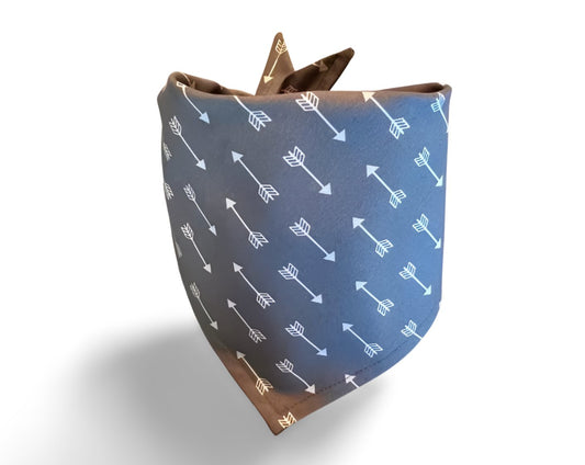 Snap On Navy Blue Arrows Dog Bandana - Puppers Bowtique