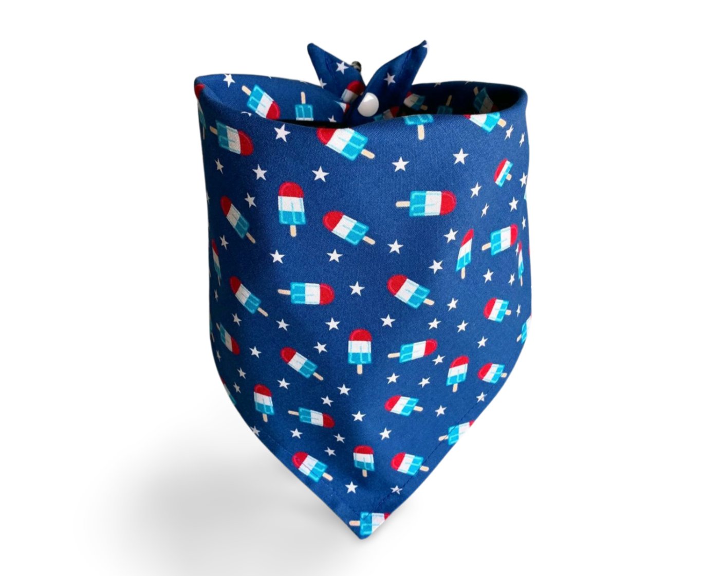 Snap On Patriotic Popsicles Bandana - Puppers Bowtique