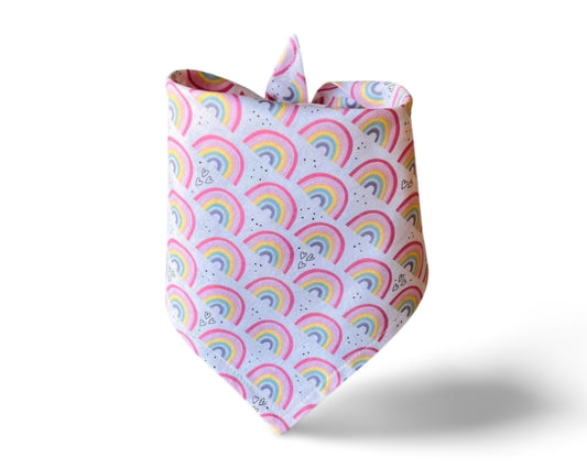 Snap On Rainbow Love Dog Bandana - Puppers Bowtique
