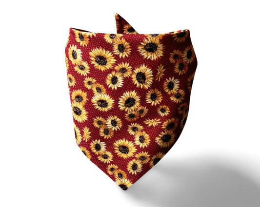 Snap On Splendid Sunflowers Dog Bandana - Puppers Bowtique