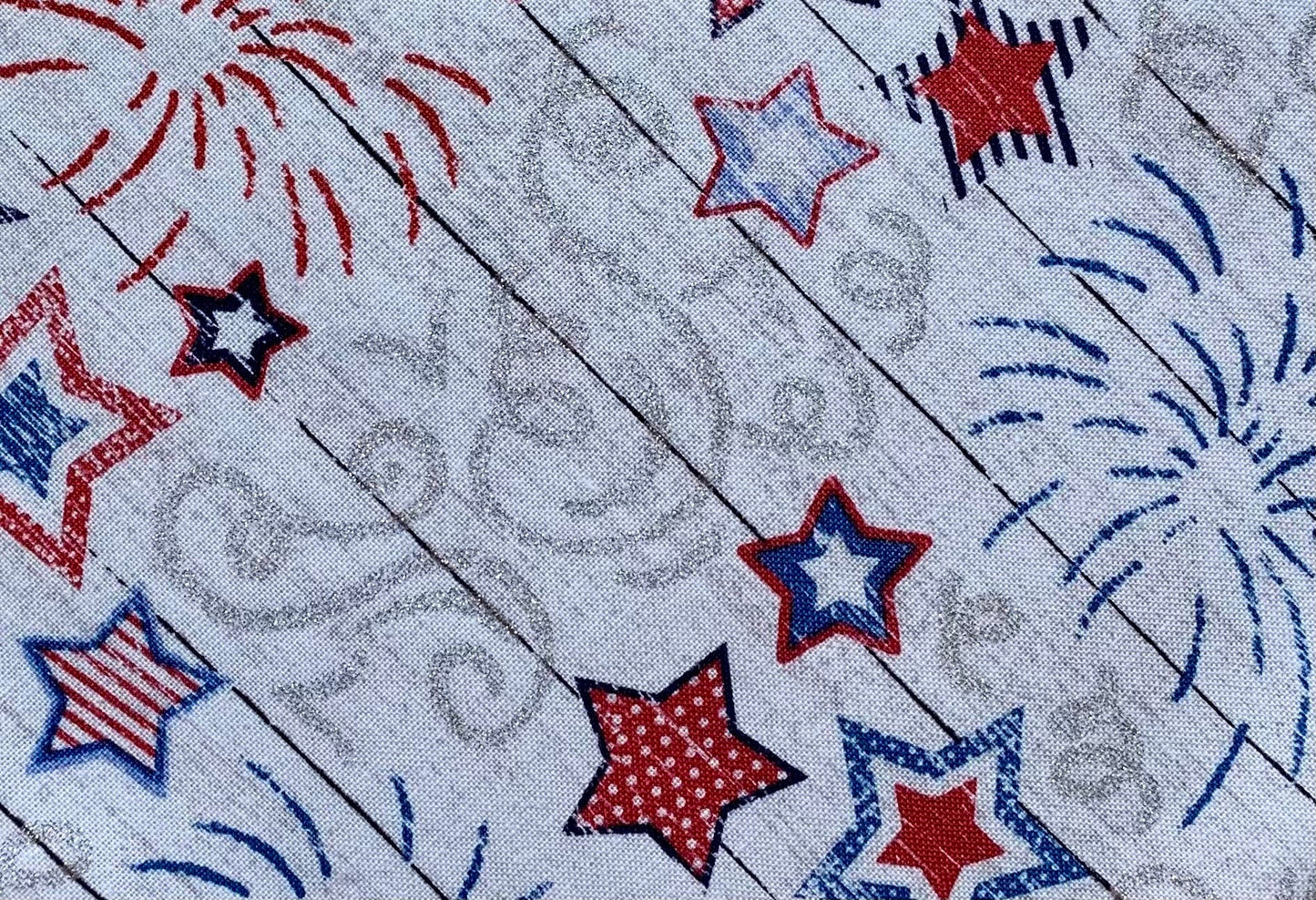 Snap On Glitter Stars & Stripes Dog Bandana - Puppers Bowtique