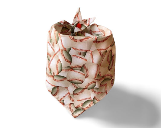 Snap On Take Me Out to the Ball Game Dog Bandana - Puppers Bowtique