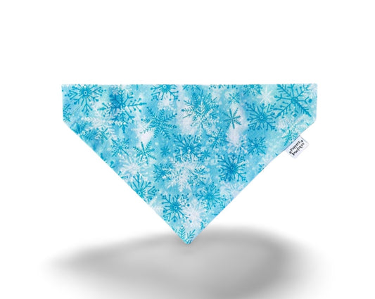 Over the Collar Snowflake Dog Bandana - Puppers Bowtique