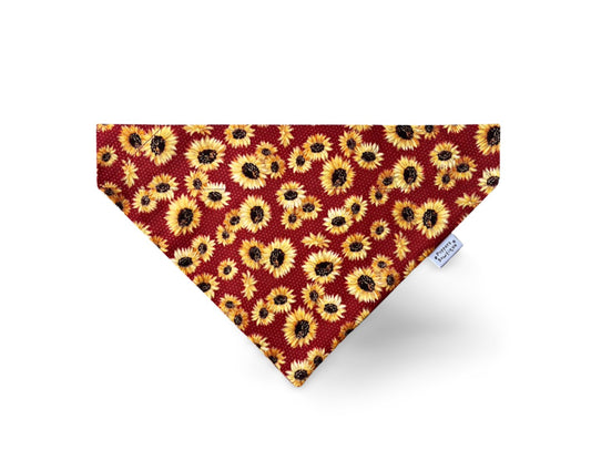 Over the Collar Splendid Sunflowers Dog Bandana - Puppers Bowtique