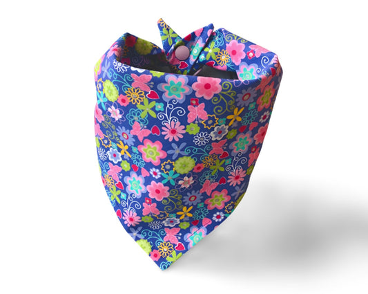 Snap On Springtime in Bloom Dog Bandana - Puppers Bowtique