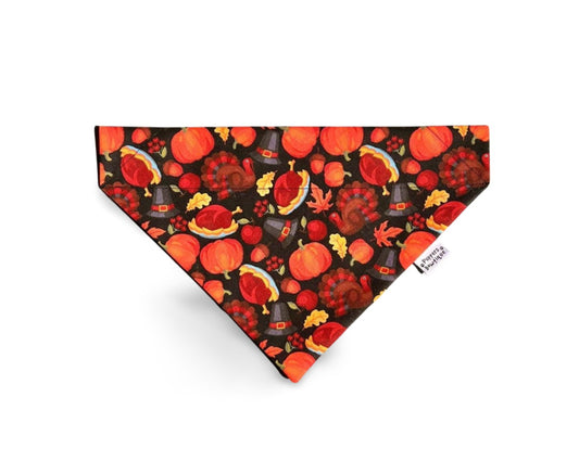 Over the Collar Thanksgiving Feast Dog Bandana - Puppers Bowtique