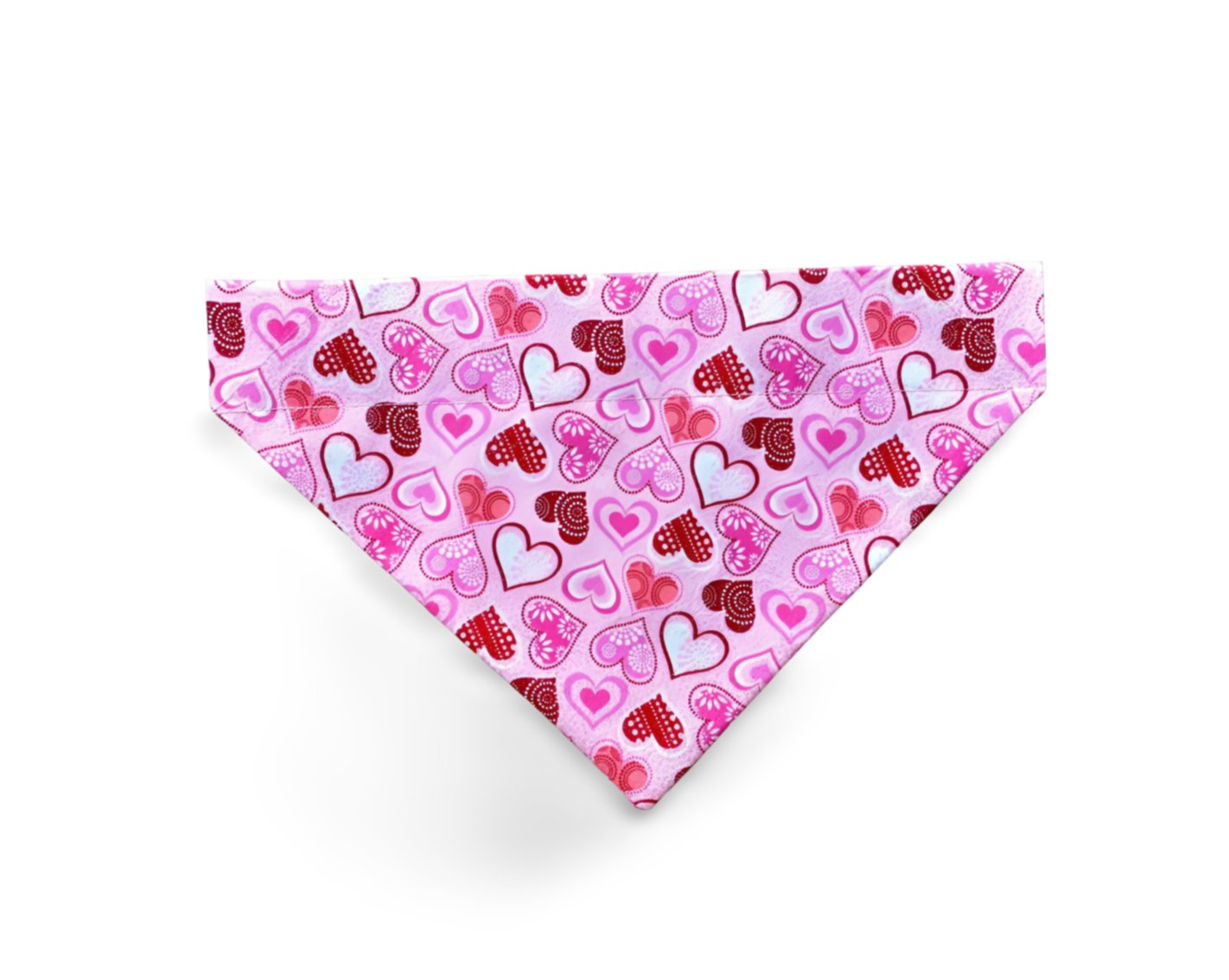 Over the Collar Glitter Hearts Dog Bandana - Puppers Bowtique