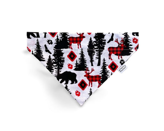 Over the Collar Winter Wildlife Dog Bandana - Puppers Bowtique